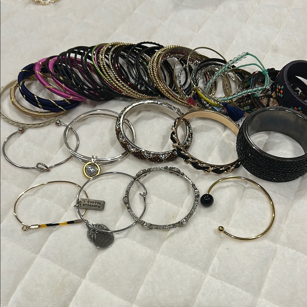 Elegant Multi-Color Bangle and bracelet Set